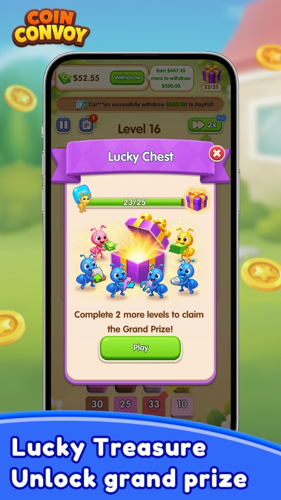 Lucky Chest progress modal